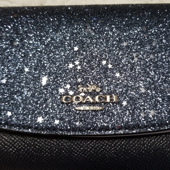 Coach F38692 Star Glitter Envelope Wallet Blue - Picture 7 of 8